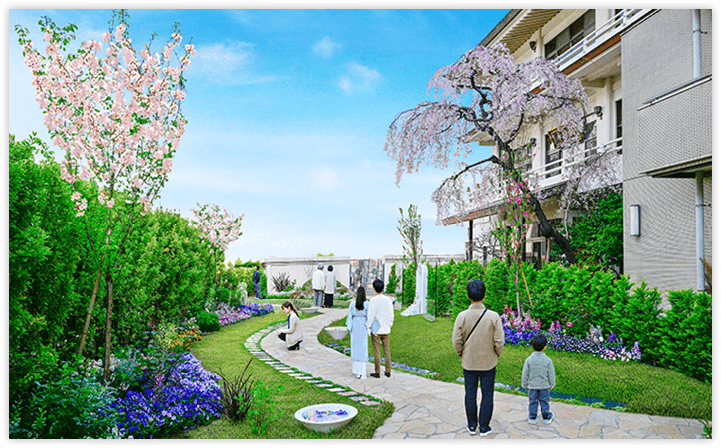 四季折々の花に囲まれて